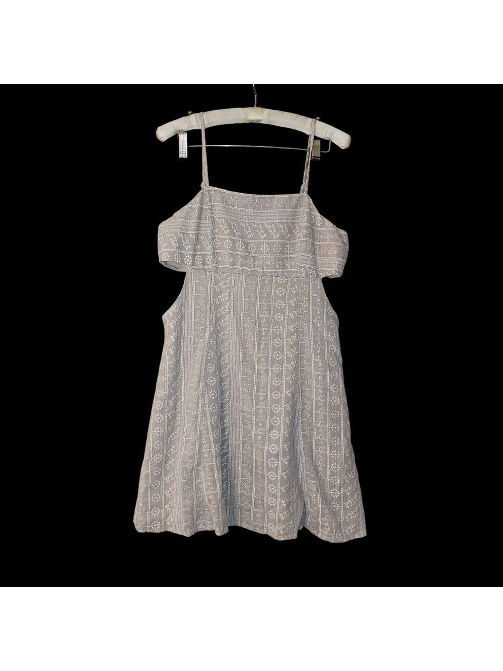 Trixxi Boho Embroidered Sexy Side Cutout Mini Dress L
